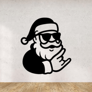 Père Noël fun - mockup autocollant vinyle