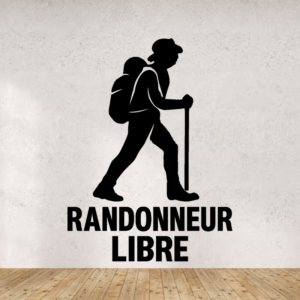Randonneur libre - mockup autocollant vinyle