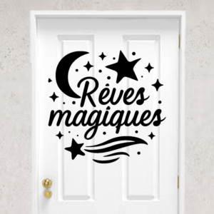 Rêves magiques - mockup autocollant vinyle
