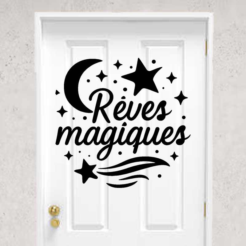 Rêves magiques - mockup autocollant vinyle