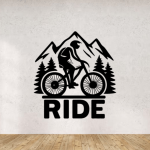 Ride en montagne - mockup autocollant vinyle