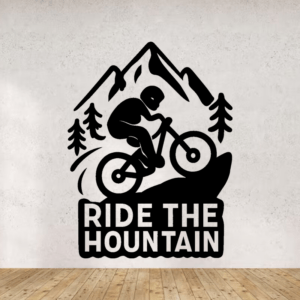 Ride the mountain - mockup autocollant vinyle