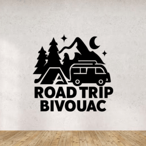 Road trip bivouac - mockup autocollant vinyle
