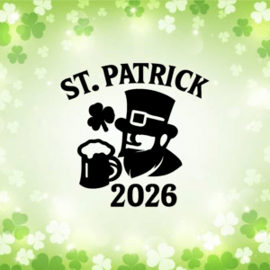 Saint Patrick 2026 - mockup autocollant vinyle