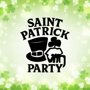 Saint Patrick party - mockup autocollant vinyle
