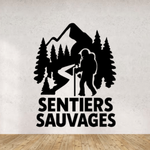 Sentiers sauvages - mockup autocollant vinyle