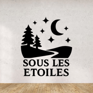 Sous les étoiles - mockup autocollant vinyle