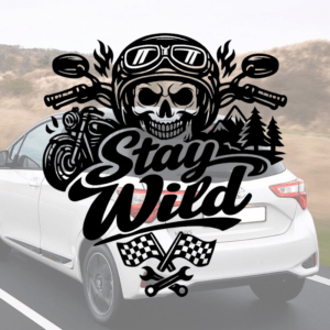Sticker vinyle 'Stay Wild' pour moto et voiture