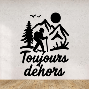 Toujours dehors - mockup autocollant vinyle