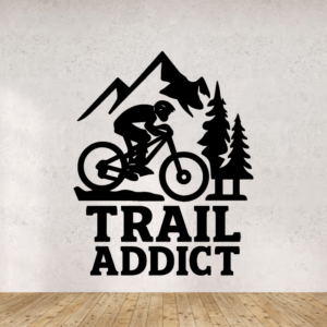 Trail addict - mockup autocollant vinyle