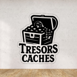 Trésors cachés - mockup autocollant vinyle