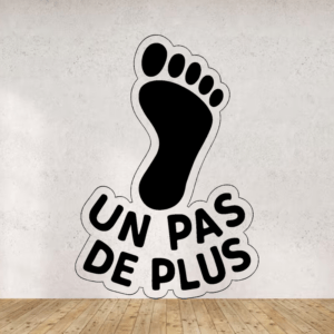 Un pas de plus - mockup autocollant vinyle