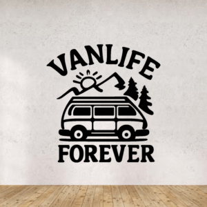 Vanlife forever - mockup autocollant vinyle