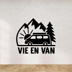 Vie en van - mockup autocollant vinyle