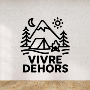 Vivre dehors - mockup autocollant vinyle