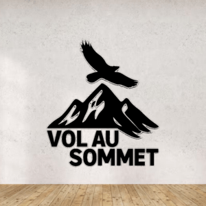 Vol au sommet - mockup autocollant vinyle