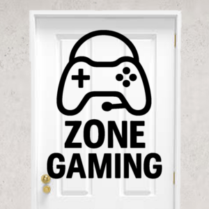 Zone gaming - mockup autocollant vinyle