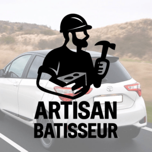 Artisan bâtisseur - mockup autocollant vinyle