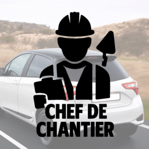 Chef de chantier - mockup autocollant vinyle