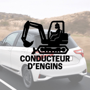 Conducteur d'engins - mockup autocollant vinyle
