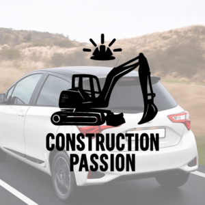 Construction passion - mockup autocollant vinyle