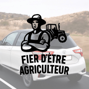 Fier d'être agriculteur - mockup autocollant vinyle