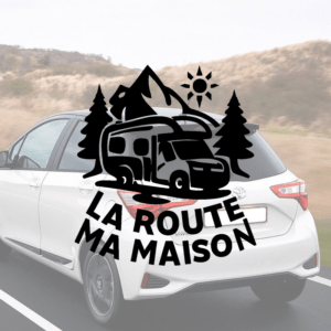 La route est ma maison - mockup autocollant vinyle