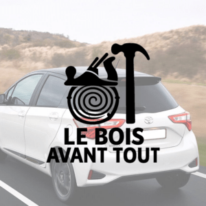 Le bois avant tout - mockup autocollant vinyle