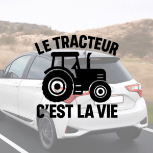 Le tracteur c'est la vie - mockup autocollant vinyle