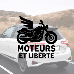Moteurs et liberté - mockup autocollant vinyle