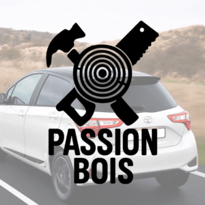 Passion bois - mockup autocollant vinyle