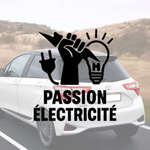 Passion électricité - mockup autocollant vinyle