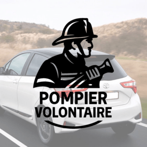 Pompier volontaire - mockup autocollant vinyle