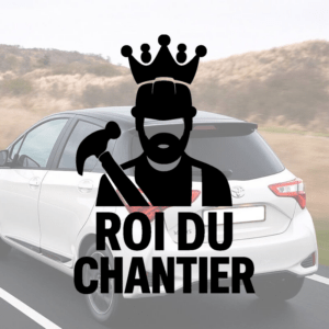 Roi du chantier - mockup autocollant vinyle