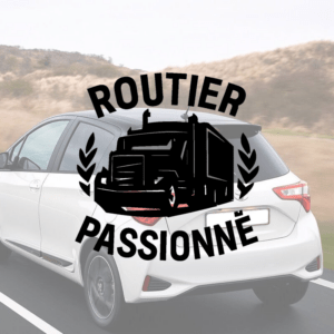 Routier passionné - mockup autocollant vinyle