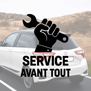 Service avant tout - mockup autocollant vinyle