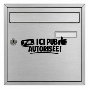 ICI PUB AUTORISéE - mockup autocollant vinyle