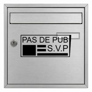 Pas de pub 2 - mockup autocollant vinyle