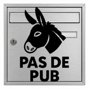 Pas de Pub Âne - mockup autocollant vinyle