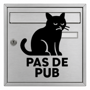 Pas de Pub Chat - mockup autocollant vinyle