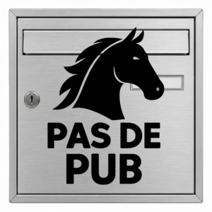 Pas de Pub Cheval - mockup autocollant vinyle