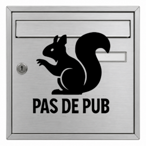 Pas de Pub Écureuil - mockup autocollant vinyle