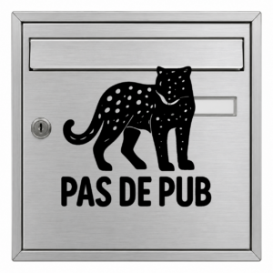 Pas de Pub Léopard - mockup autocollant vinyle
