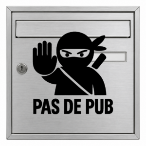 Pas de Pub Ninja - mockup autocollant vinyle