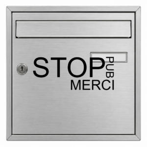 Stop pub merci - mockup autocollant vinyle