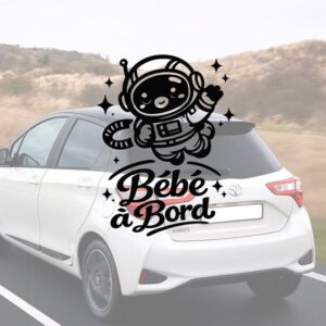 Bébé à bord astronaute - aperçu sur vitre de voiture
