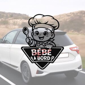 Bébé à bord cuisinier - aperçu sur vitre de voiture