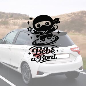 Bébé à bord ninja - aperçu sur vitre de voiture